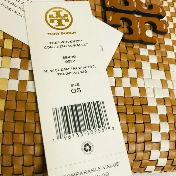 Brand new with tags tory burch thea web woven Continental Wallet - Picture 9 of 9